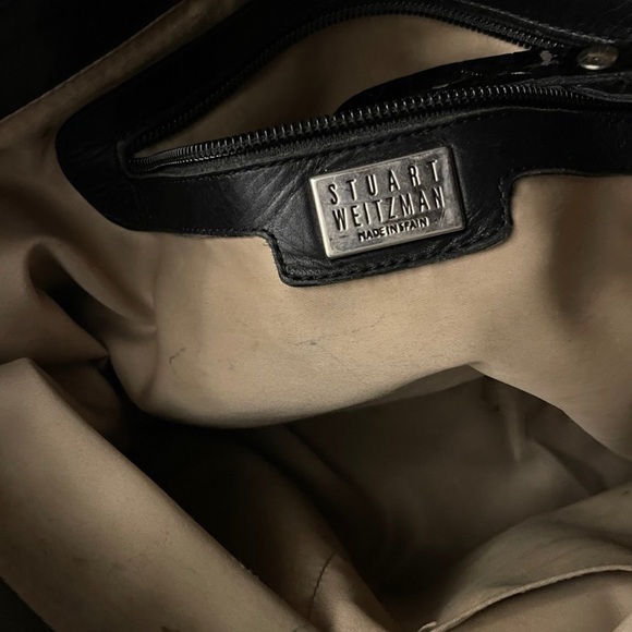 Stewart Weitzman Patent leather large black Tote Bag Luxury Statement - Picture 5 of 16